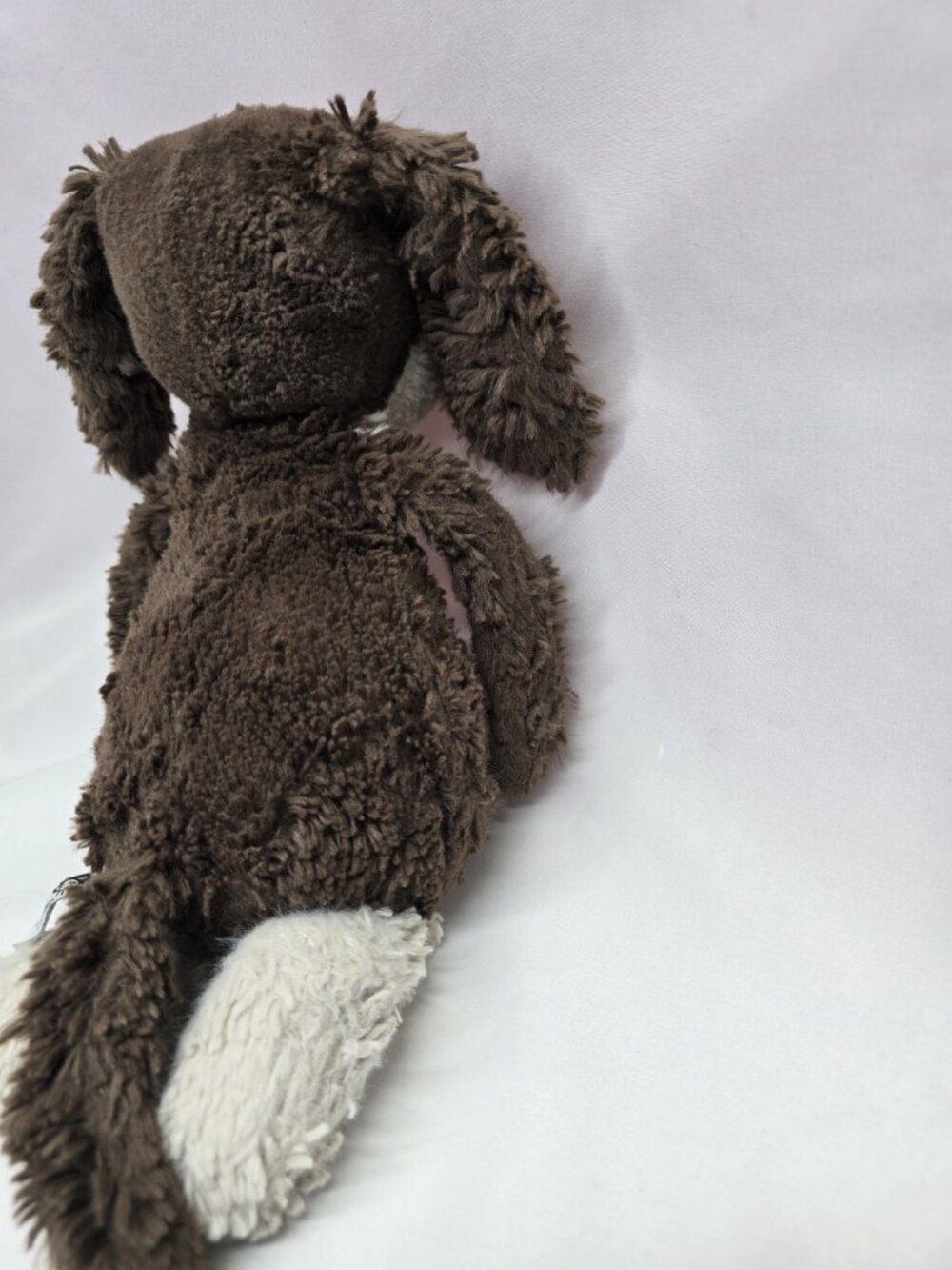Jellycat London Bashful Fudge Puppy Brown & White Plush 12”- Matted Fur Used - Picture 12 of 16